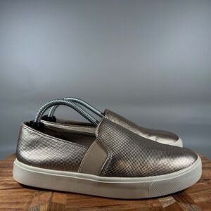 Vince Blair Slip On Sneakers Rose Gold Textured Leather Women's US 6 EUR 36